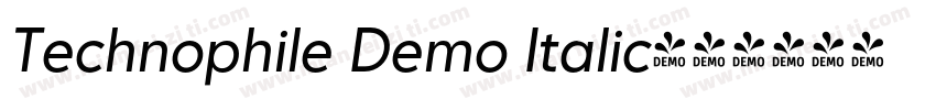 Technophile Demo Italic字体转换